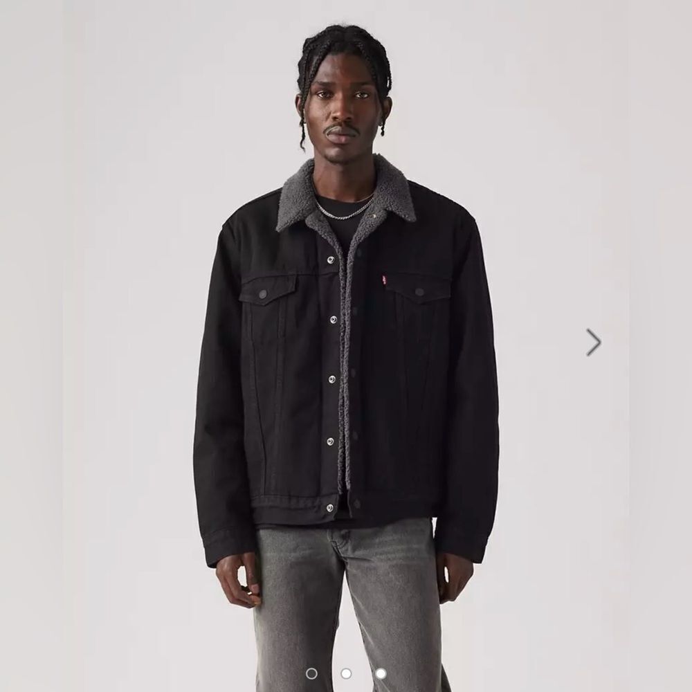 🖤 Levi’s Sherpa-Lined Trucker Jacket – Black (Size S)